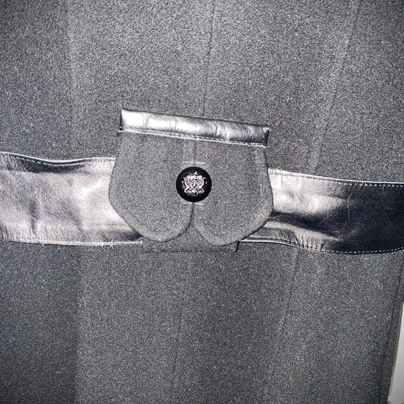 Authentic Mackage Women’s Wool & Leather Long Coat Size XS - Picture 5 of 10